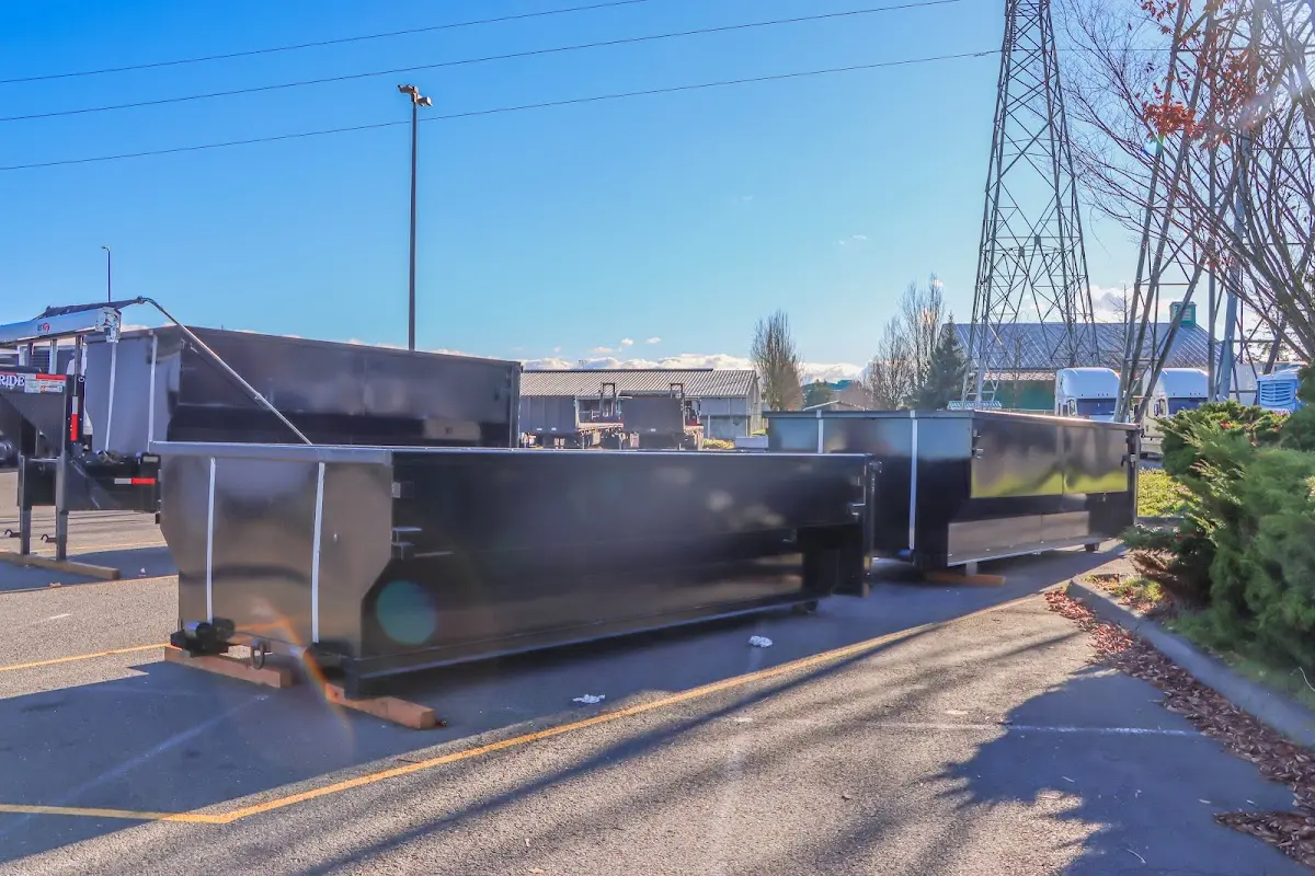 Roll-off dumpster ready for waste disposal at job site for 20 Yard Dumpster Rental in Midvale